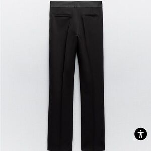 CONTRASTING SATIN EFFECT WAIST DETAIL PANTS